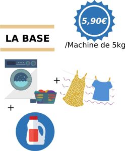 La Base : 5.90€/machine de 5kg